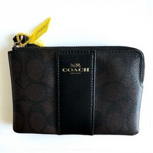 Coach Black and Brown Wristlet